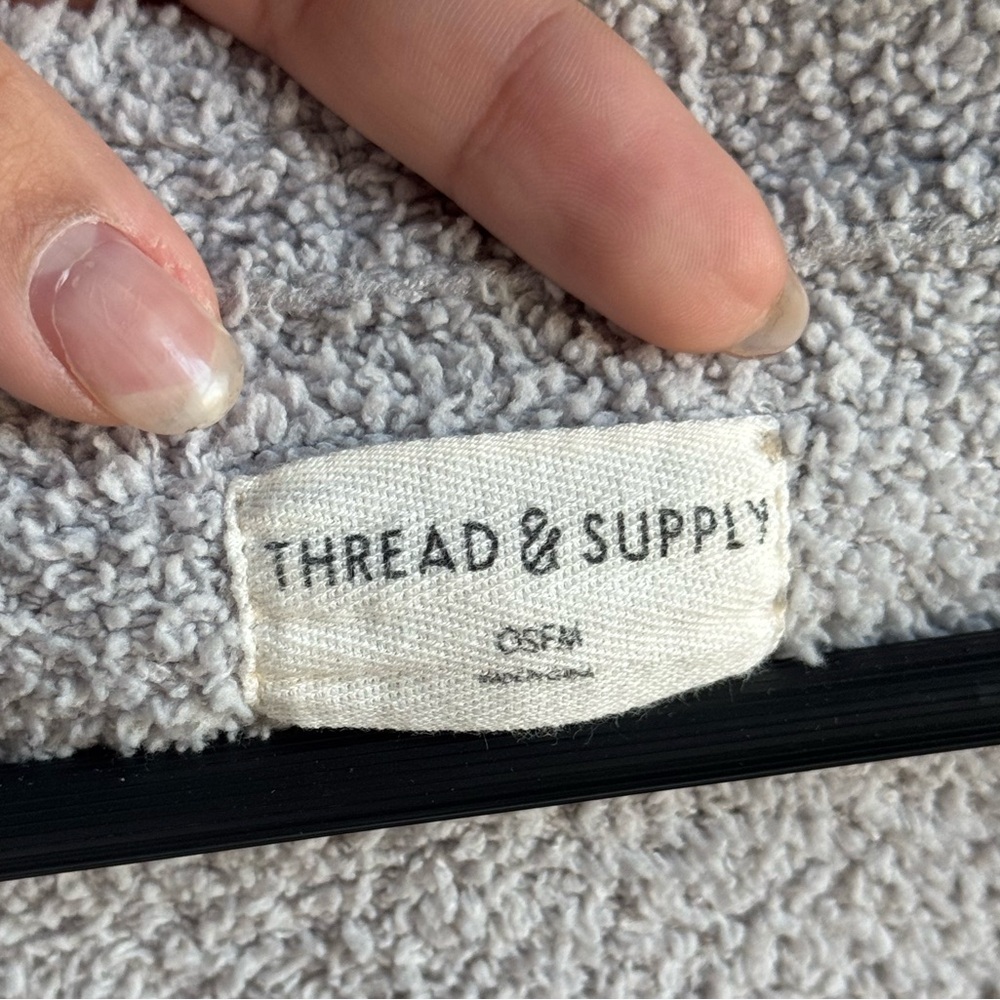 Thread & Supply Cozy Cloud Wrap Gray Cardigan | One Size Fit Most - Picture 3 of 7